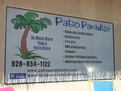 Patio Paradise Sign by South Side Sign