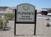Flowers Assisted Living sign by South Side Signs