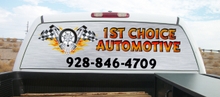 Firt choice Auto View Thru by South Side Signs